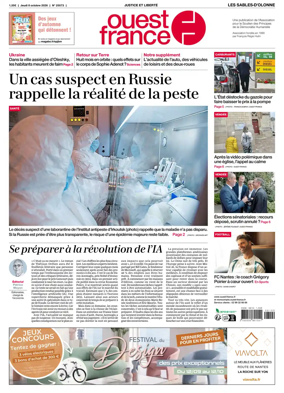 Cover of Ouest France (Les Sables-d'Olonne)