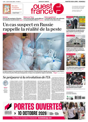 Cover of Ouest France (Nantes / Sud-Loire / Vignoble)