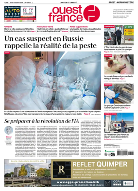 Cover of Ouest France (Nord-Finistere)