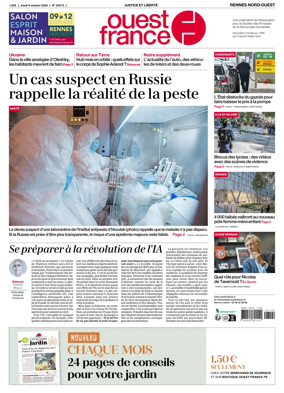 Cover of Ouest-France (Rennes Nord-Ouest)