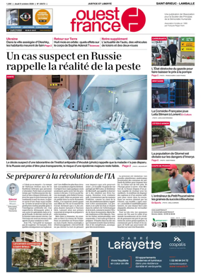 Cover of Ouest-France (Saint-Brieuc Lamballe)