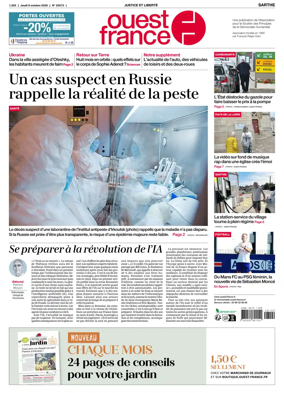 Cover of Ouest France (Sarthe)