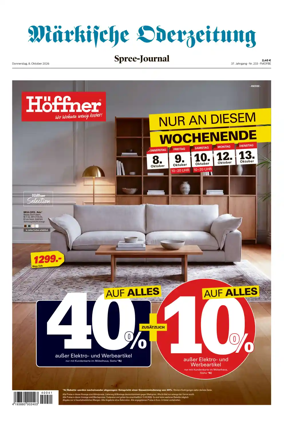 Cover of Markische Oderzeitung Spree-Journal