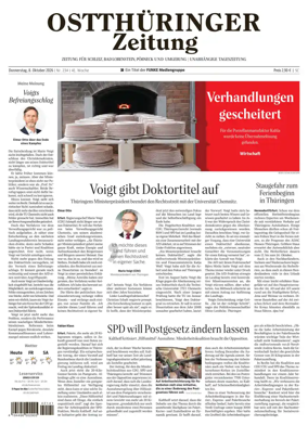 Cover of Ostthuringer Zeitung (Posneck)