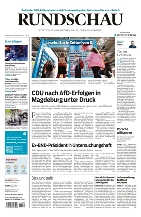 Cover of Rundschau fur den Schwabischen Wald – Der Kocherbote