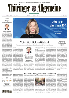 Cover of Thuringer Allgemeine (Apolda)