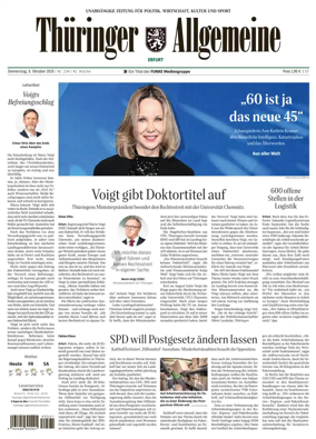 Cover of Thuringer Allgemeine (Erfurt)