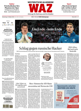 Cover of Westdeutsche Allgemeine Zeitung (Bottrop)