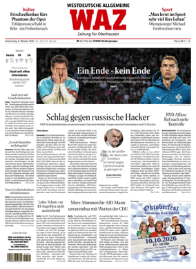 Cover of Westdeutsche Allgemeine Zeitung (Oberhausen)
