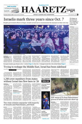 Cover of Haaretz english edition