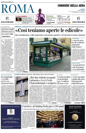 Cover of Corriere della Sera (Roma)