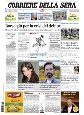 Cover of Corriere della Sera