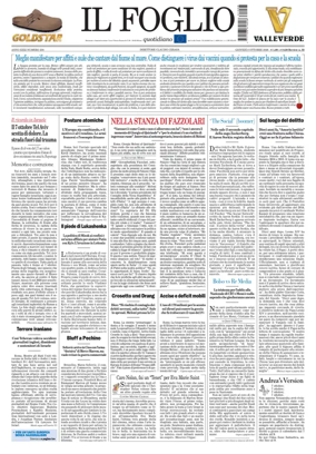 Cover of Il Foglio Quotidiano