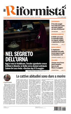 Cover of Il Riformista (Italy)