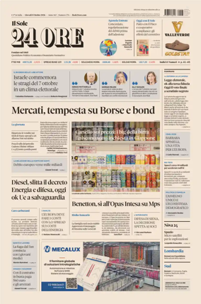 Cover of Il Sole 24 Ore