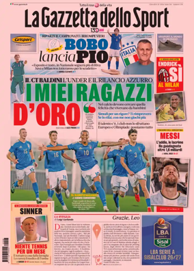 Cover of La Gazzetta dello Sport