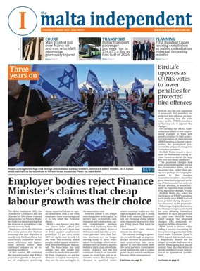 Cover of Malta Independent