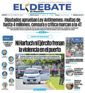 Cover of El Debate de Mazatlan