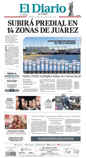 Cover of El Diario de Juarez