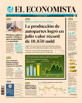 Cover of El Economista (Mexico)