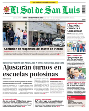 Cover of El Sol de San Luis Potosi