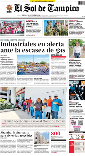 Cover of El Sol de Tampico