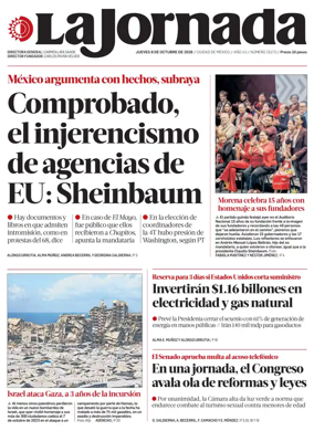 Cover of La Jornada