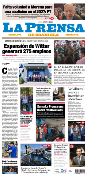 Cover of La Prensa de Coahuila
