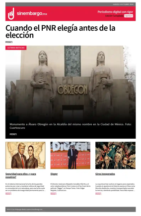 Cover of Sin Embargo Opinion