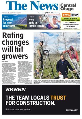 Cover of Central Otago News