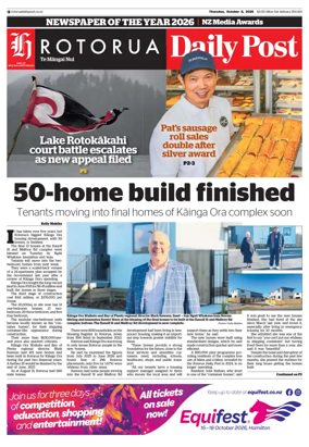 Cover of Rotorua Daily Post