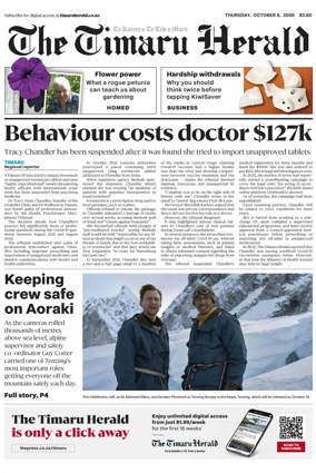 Cover of The Timaru Herald
