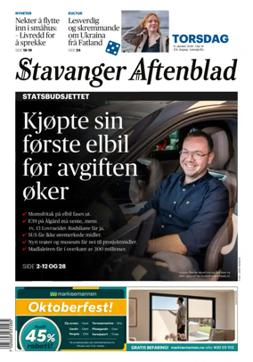 Cover of Stavanger Aftenblad