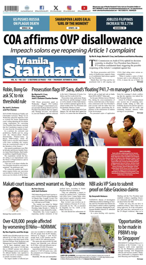 Cover of Manila Standard
