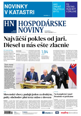 Cover of Hospodarske noviny