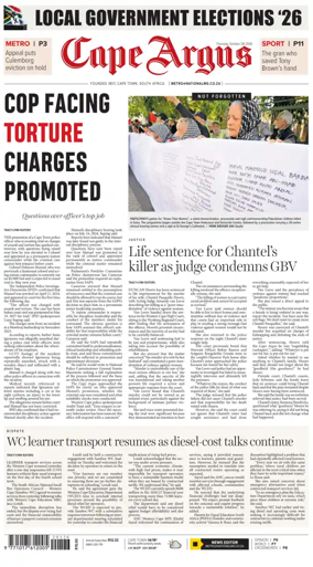 Cover of Cape Argus (PM Edition)