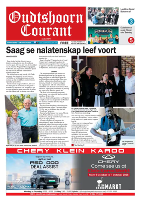 Cover of Oudtshoorn Courant