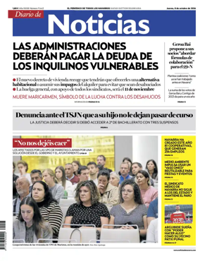 Cover of Diario de Noticias (Spain)