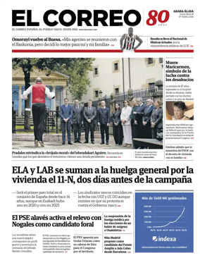 Cover of EL Correo (Alava)