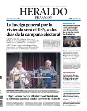 Cover of Heraldo de Aragon