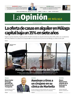 Cover of La Opinion de Malaga