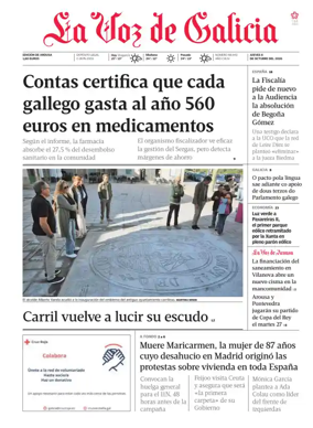 Cover of La Voz de Galicia (Arousa)