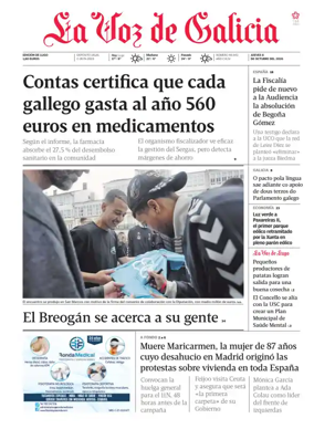 Cover of La Voz de Galicia (Lugo)