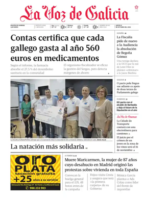 Cover of La Voz de Galicia (Ourense)