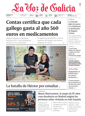 Cover of La Voz de Galicia (Vigo)