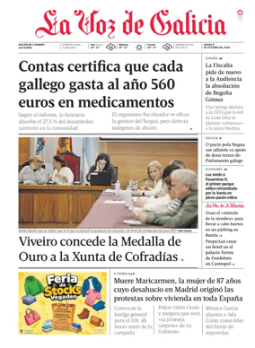 Cover of La Voz de Galicia (Viveiro)