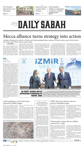 Cover of Daily Sabah (Turkey)
