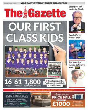 Cover of Blackpool Gazette