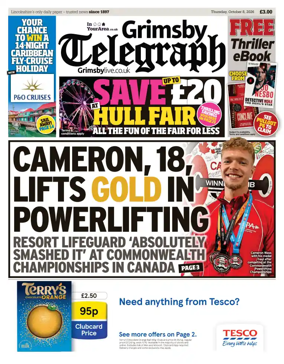 Cover of Grimsby Telegraph