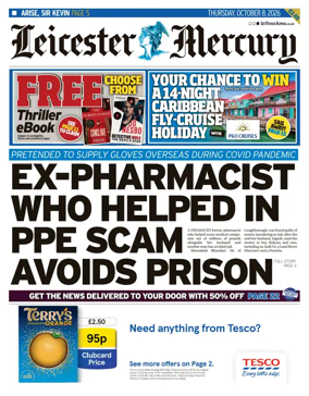 Cover of Leicester Mercury